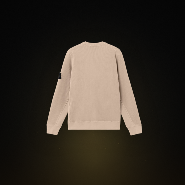 Stone Island Organic Cotton Waffle Fleece Sweatshirt – Desert Beige